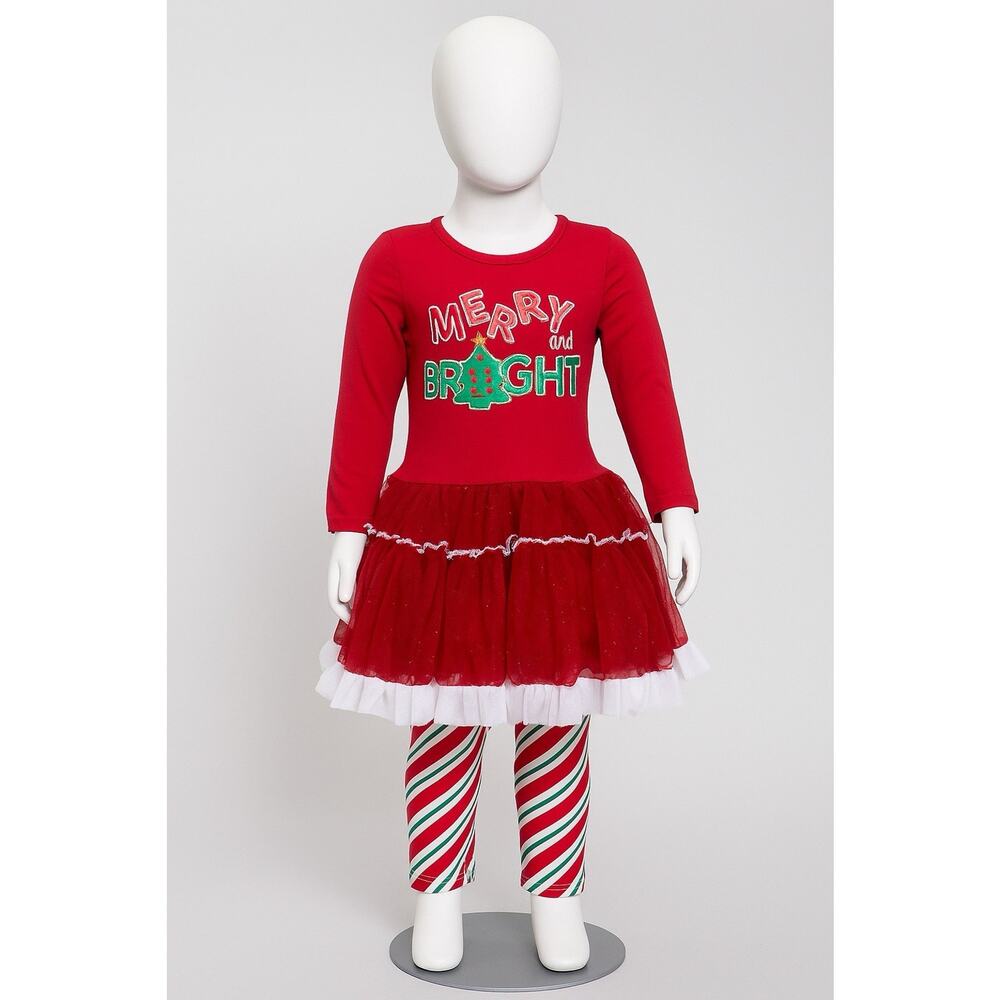 Counting Daisies Toddler Girls Holiday Tutu Set Red Christmas Outfit 18m